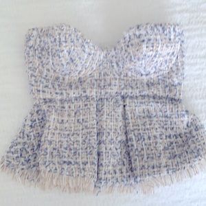 NBD  Chriselle Bustier Top - Baby Blue